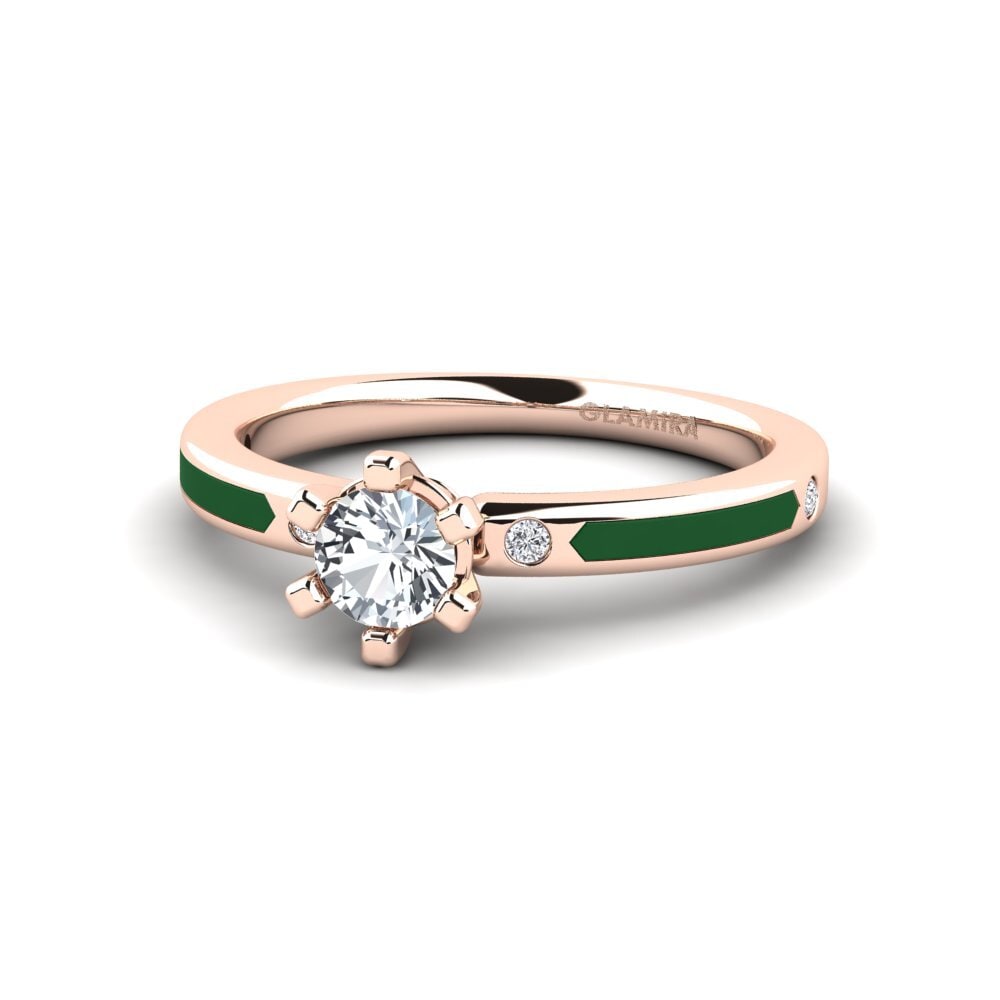 Ringe Solitär-Design Weißer Zirkon