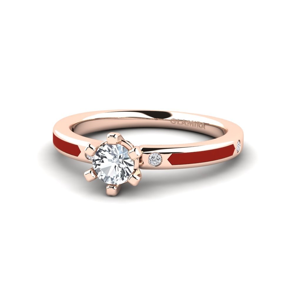 Design Solitaire White Zircon Rings