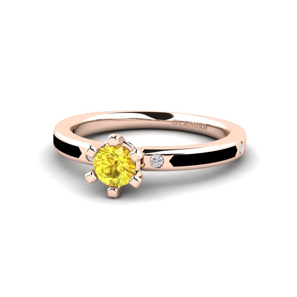 Design Solitaire Yellow Sapphire Rings