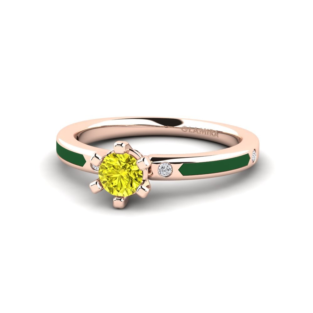 Bagues Diamant Jaune Créations Solitaires