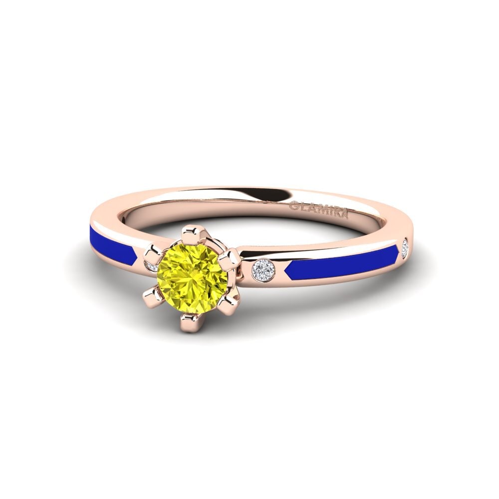 Bagues Diamant Jaune Créations Solitaires