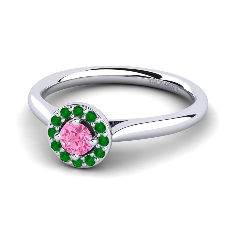 18ct White Gold Pink Sapphire Engagement Ring Brianna
