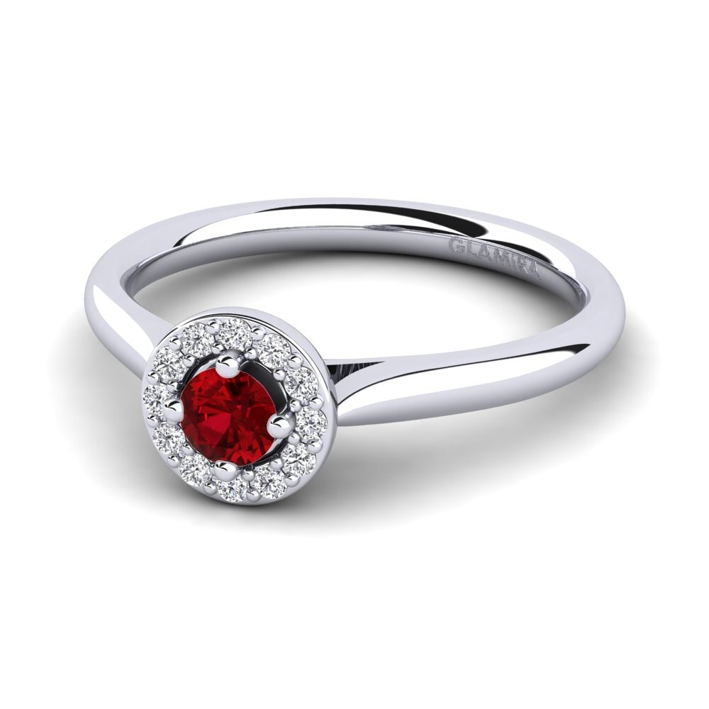 Red Zirconia Engagement Ring Brianna
