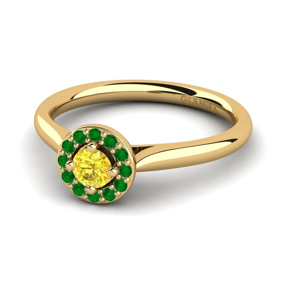 14K Yellow Gold Engagement Ring Brianna