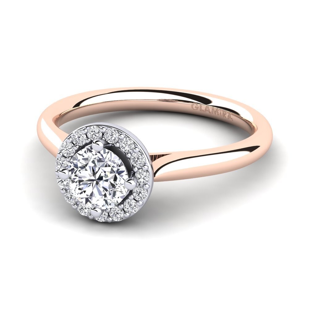 Halo Lab Grown Diamond 9ct Rose & White Gold Rings