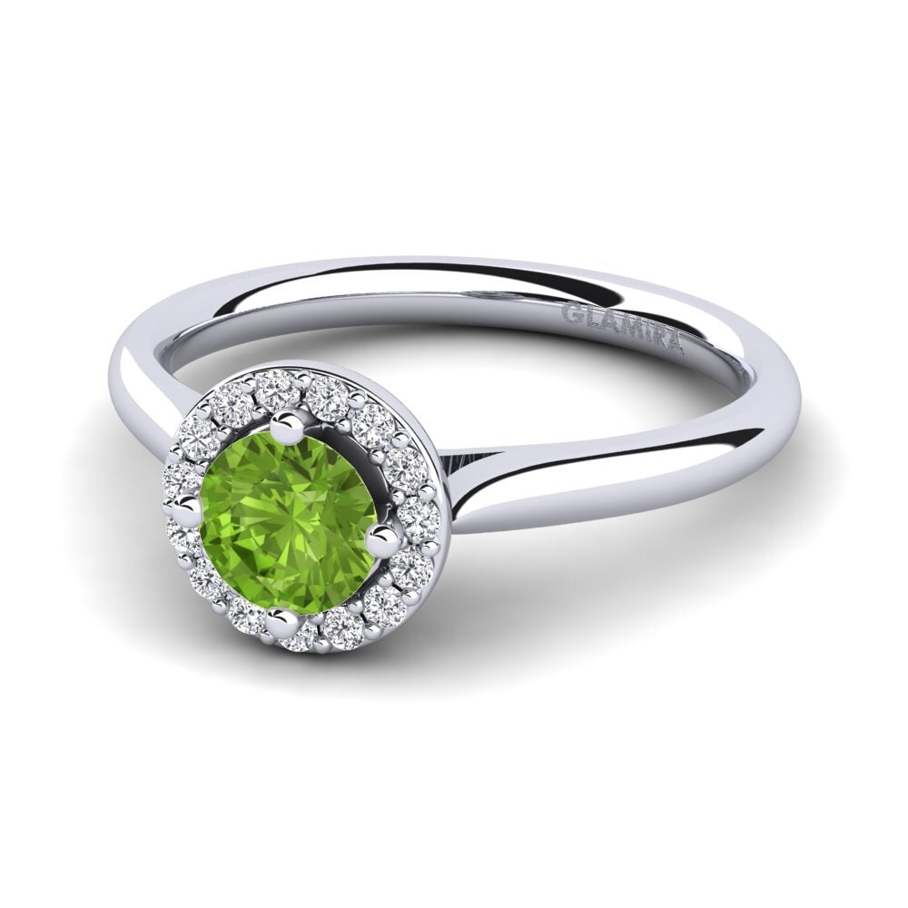 Anillos Peridoto Halo