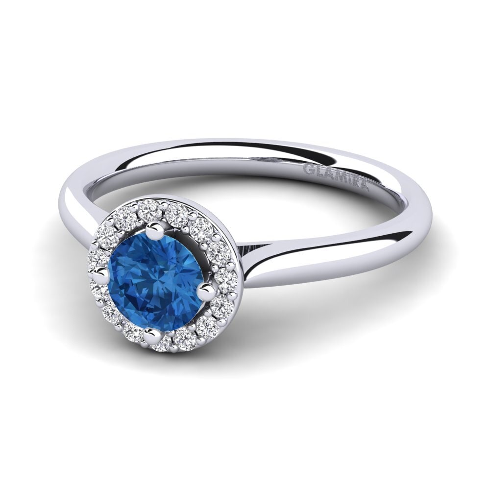 Halo sapphire-zirconia แหวน