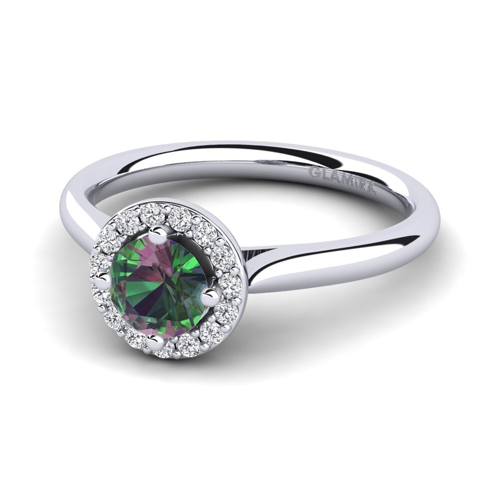 Halo Mystic Topaz Rings