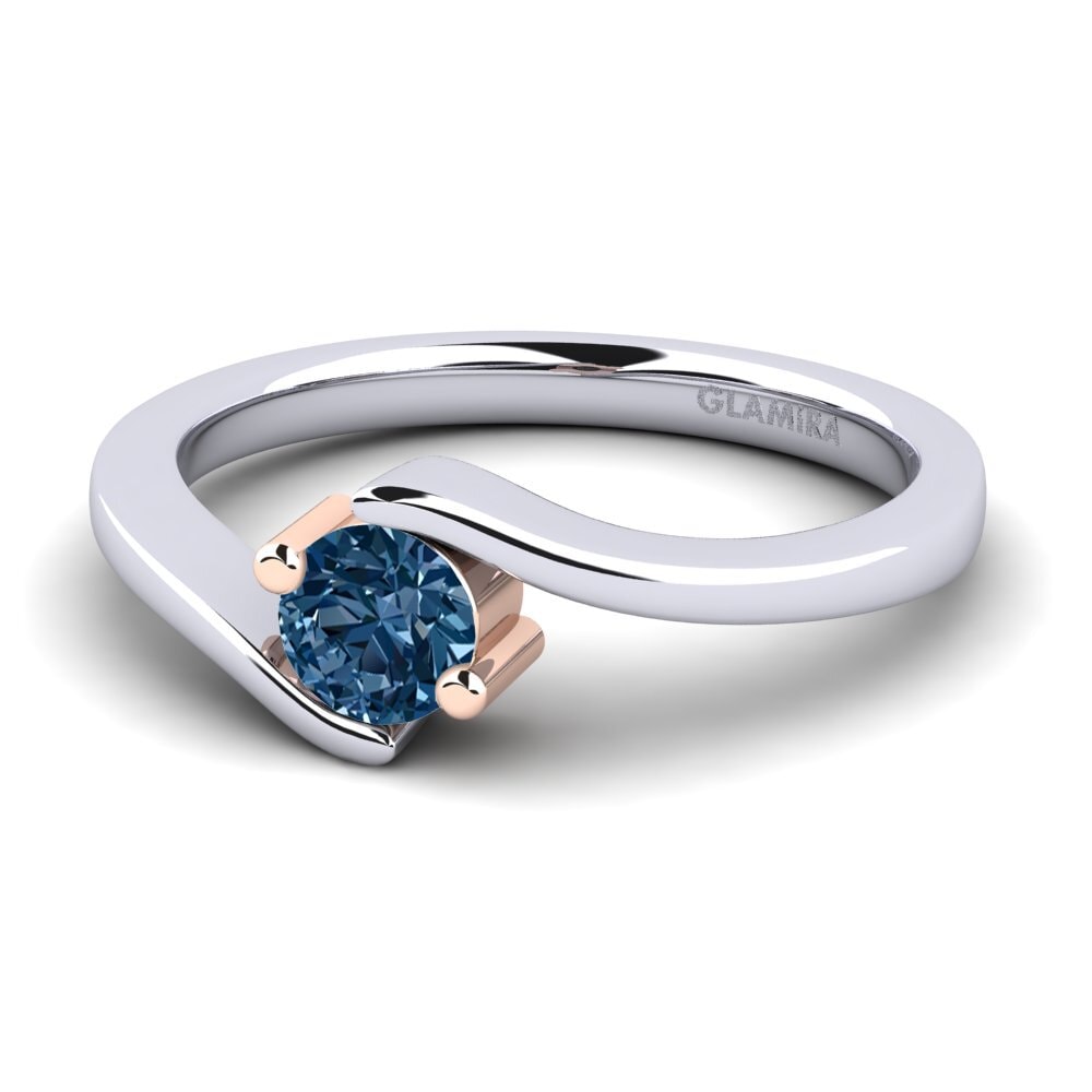 Diamante Azul Anillo de compromiso Bridal Element