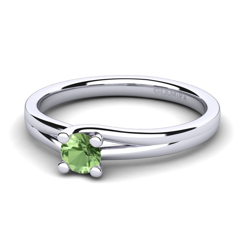 Zafiro Verde Anillo de compromiso Bridal Heaven