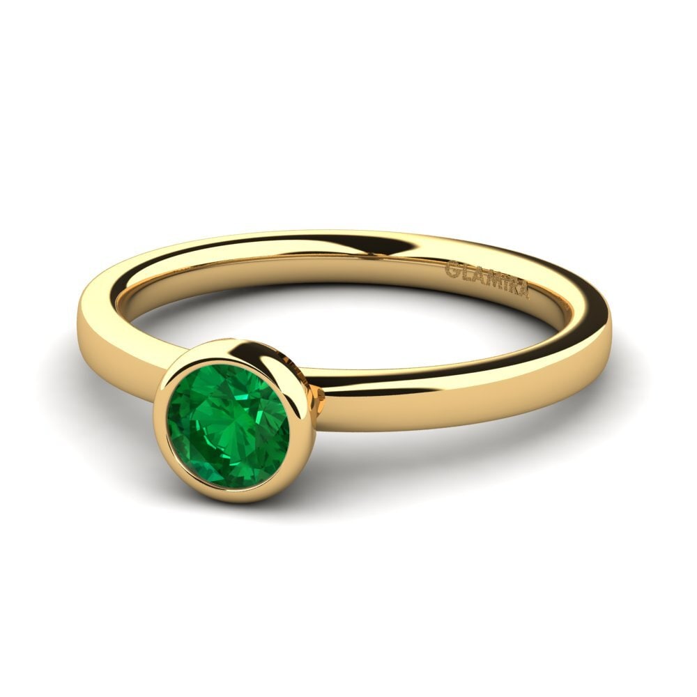 Esmeralda (creada en laboratorio) Anillo de compromiso Bridal Passion 0.5crt