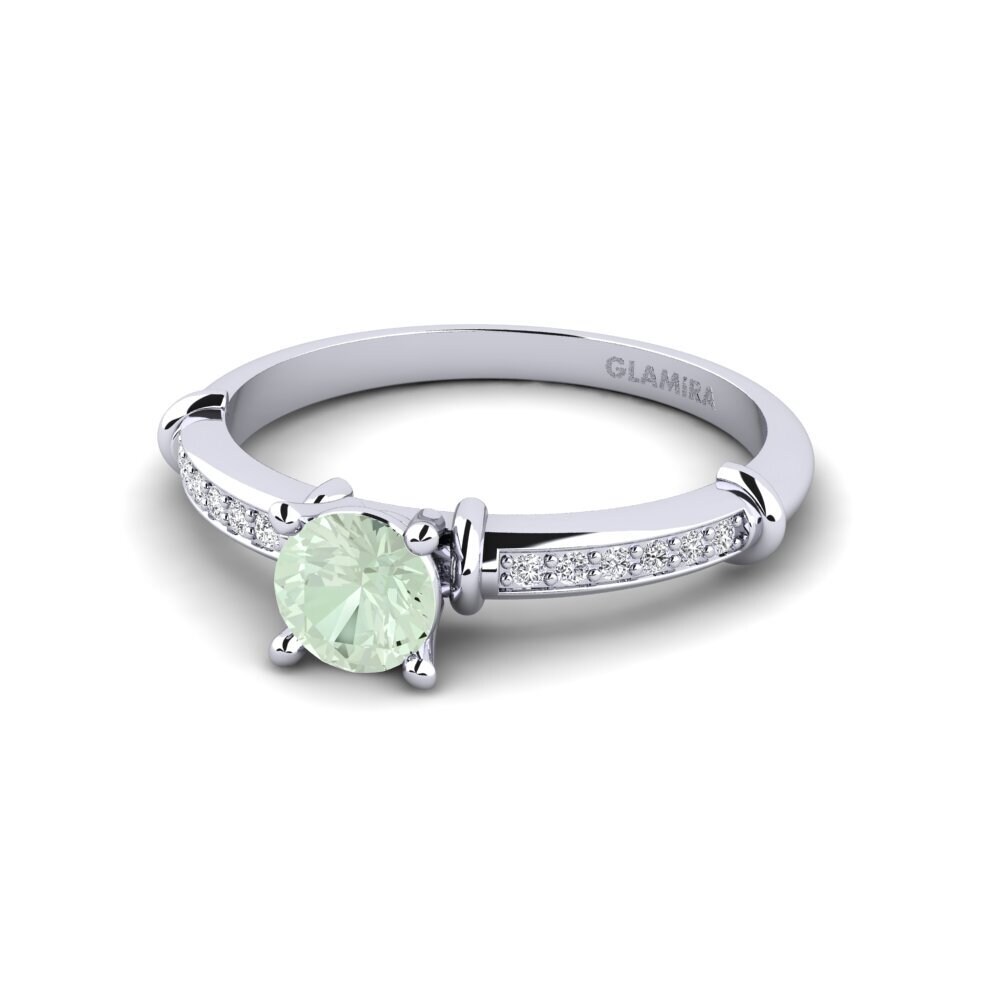 Green Amethyst Engagement Ring Byrne
