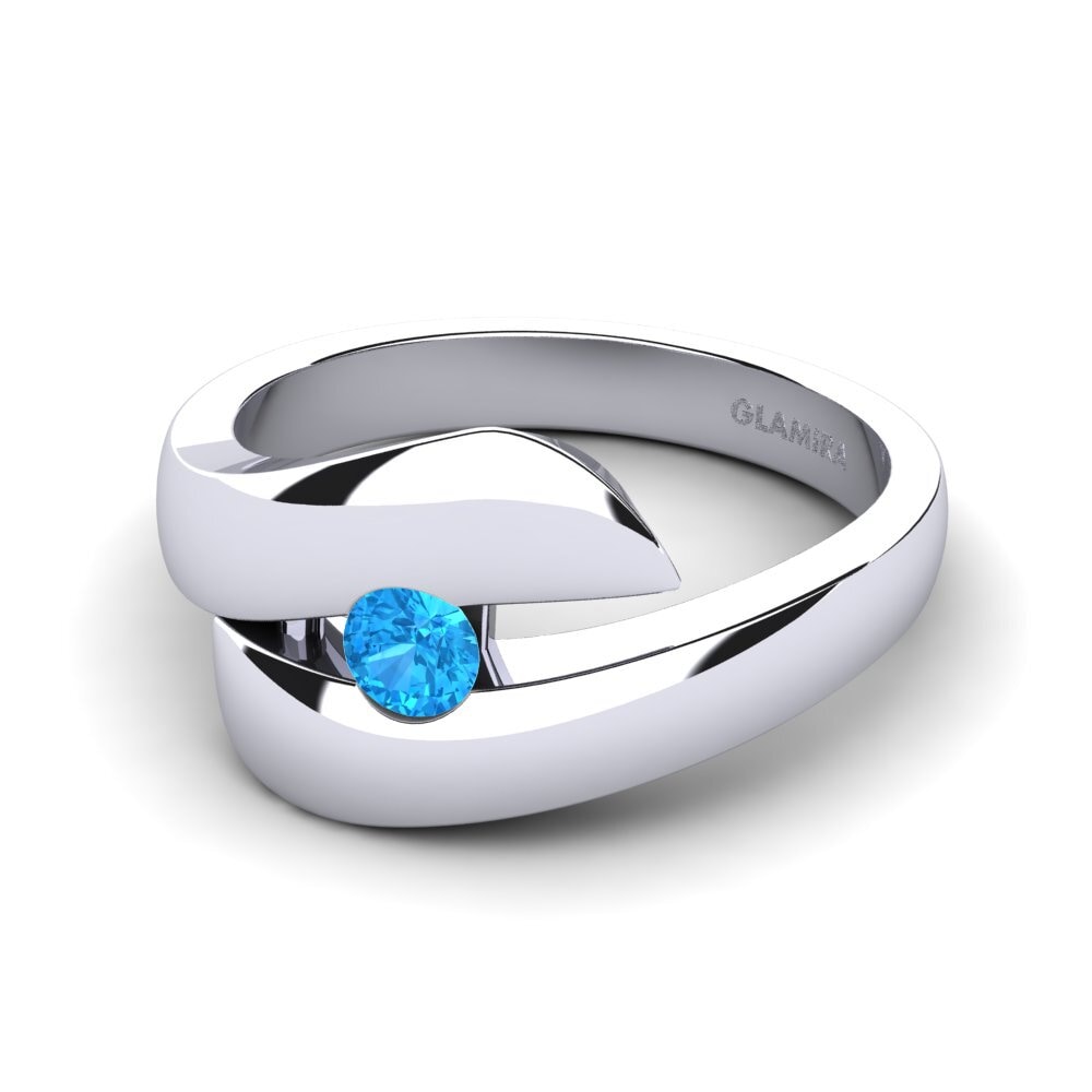 Blauer Topas Verlobungsring Calvina