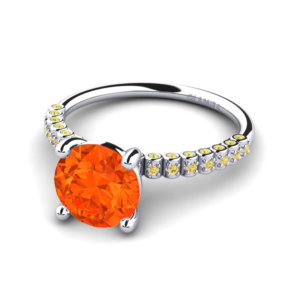 Fire-Opal Engagement Ring Cannoli 2.0 crt