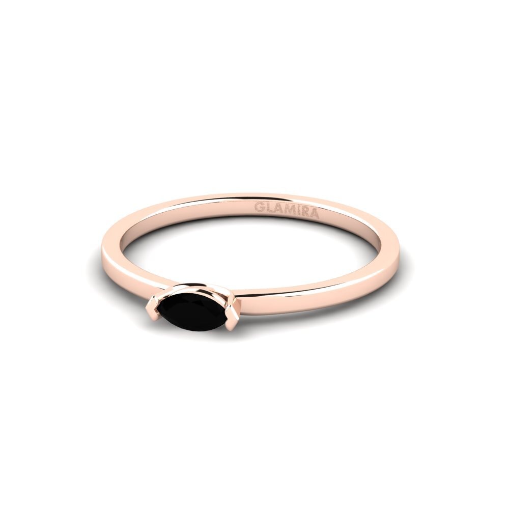 14ct Rose Gold Black Onyx Engagement Ring Carcason