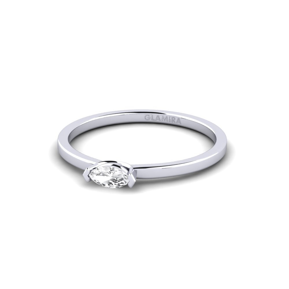 White sapphire Engagement Ring Carcason