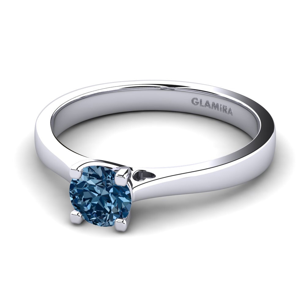 Blue Diamond Engagement Ring Céline 0.5 crt