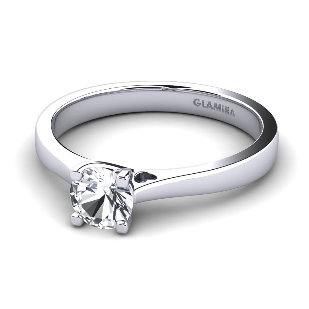 White Zircon Engagement Ring Céline 0.5 crt
