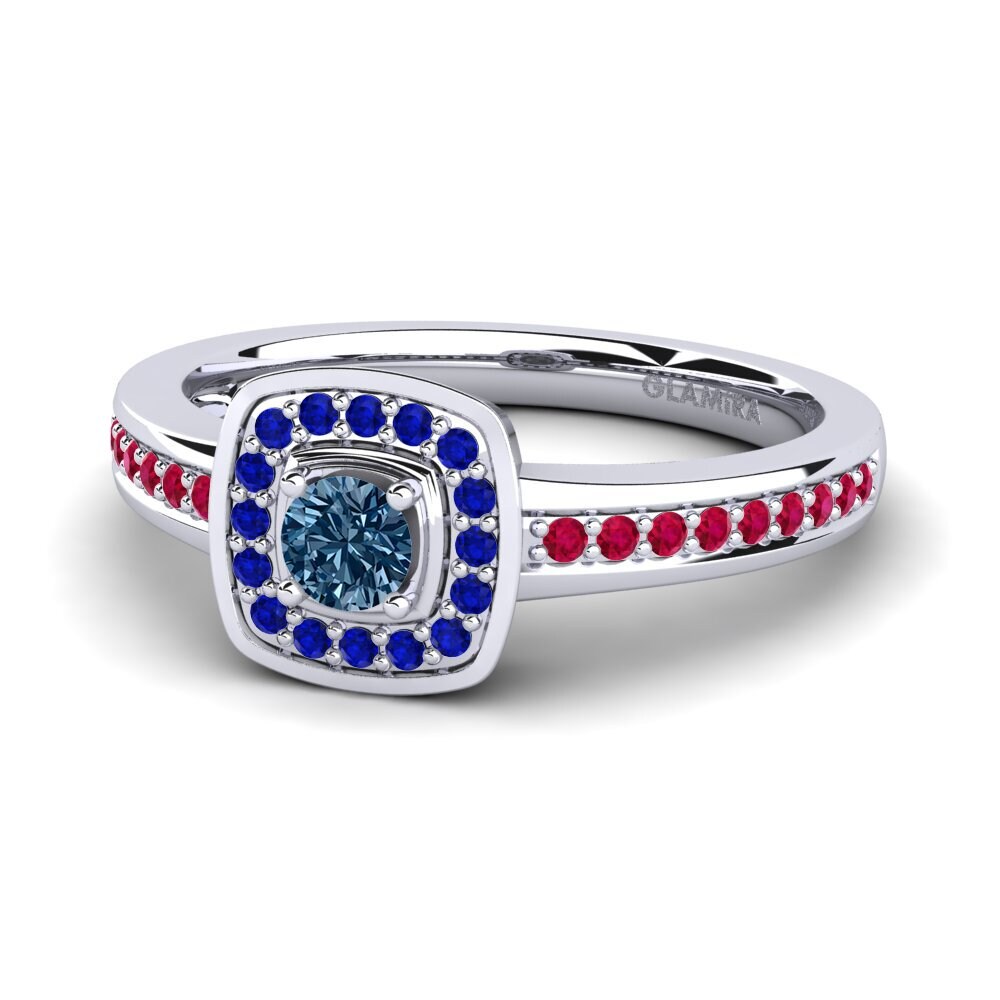 Blue Diamond Engagement Ring Claire
