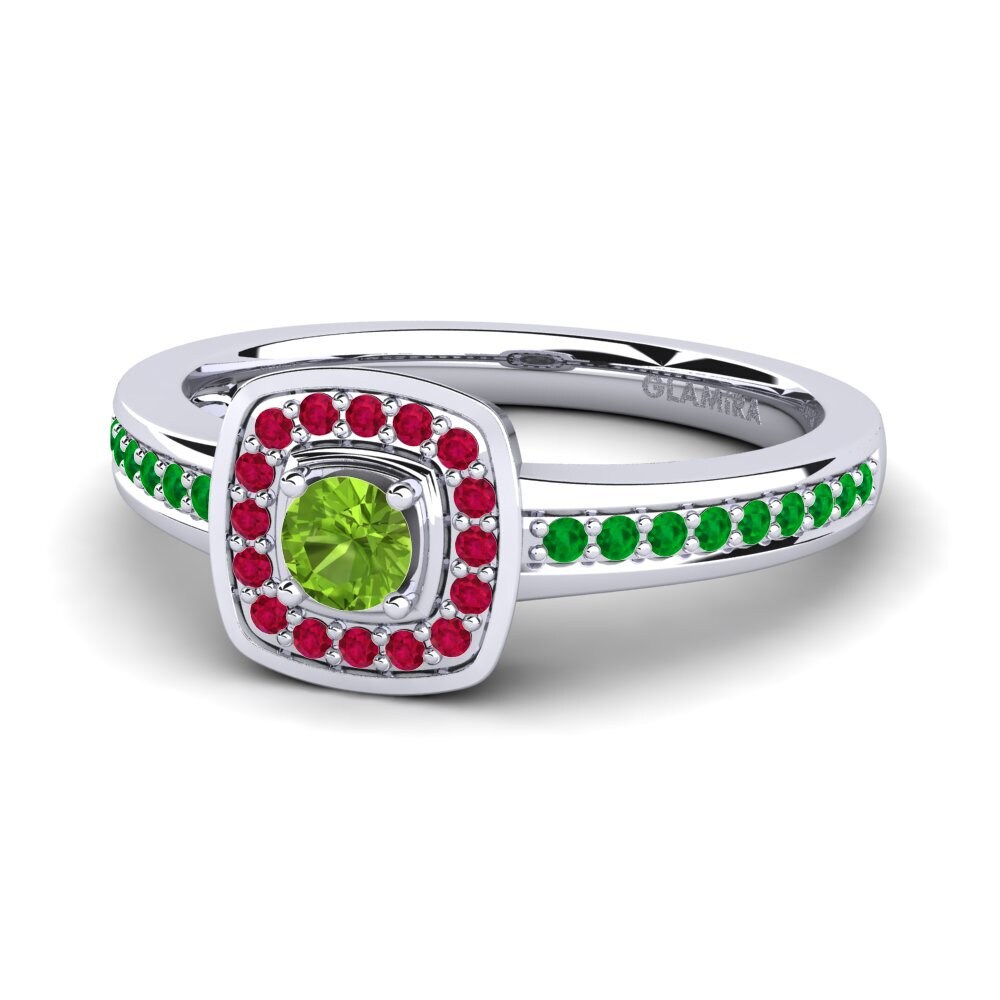 Peridot Engagement Ring Claire