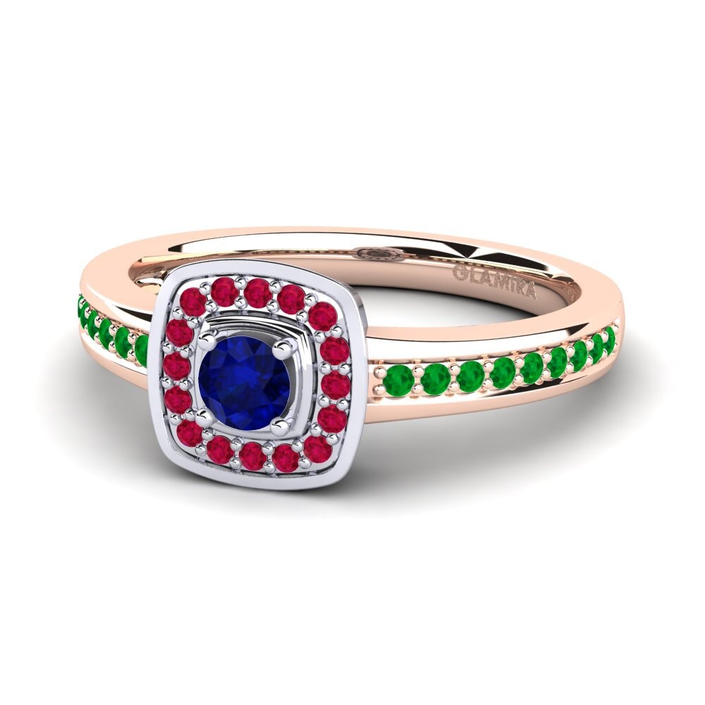 14k Rose & White Gold Engagement Ring Claire