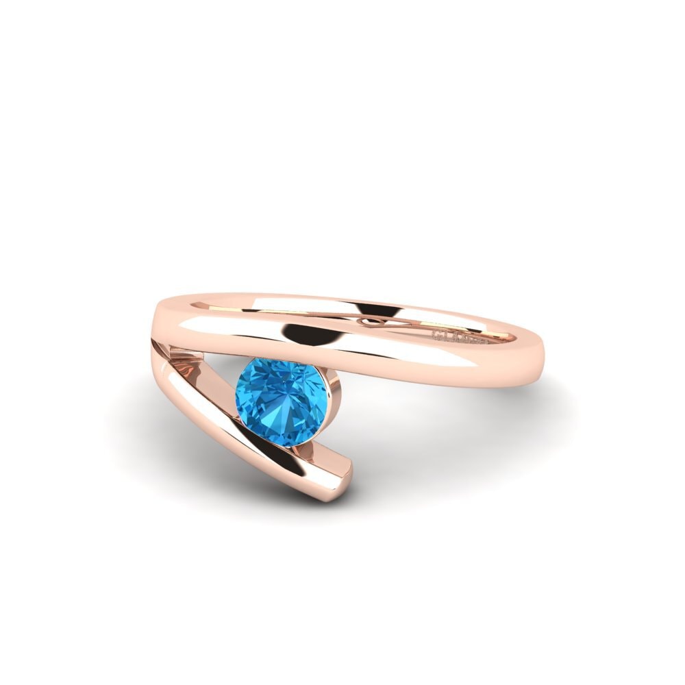 Rotgold 585 Verlobungsringe Clara 0.5crt
