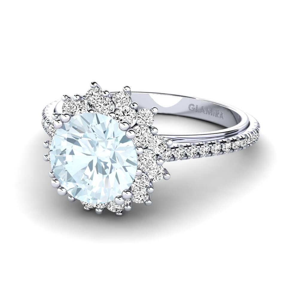 Aquamarine Engagement Ring Daffney 2.0 crt