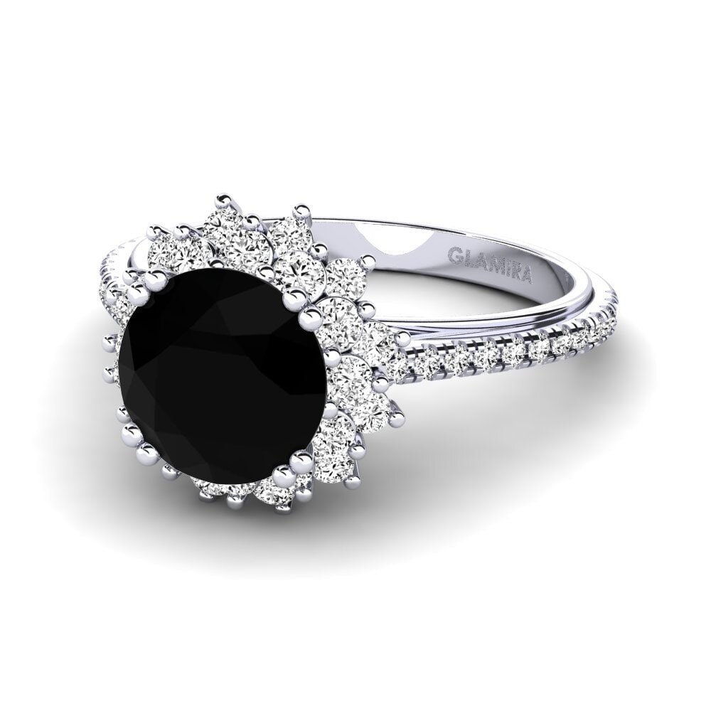 Ónix Negro Anillo de compromiso Daffney 2.0 crt