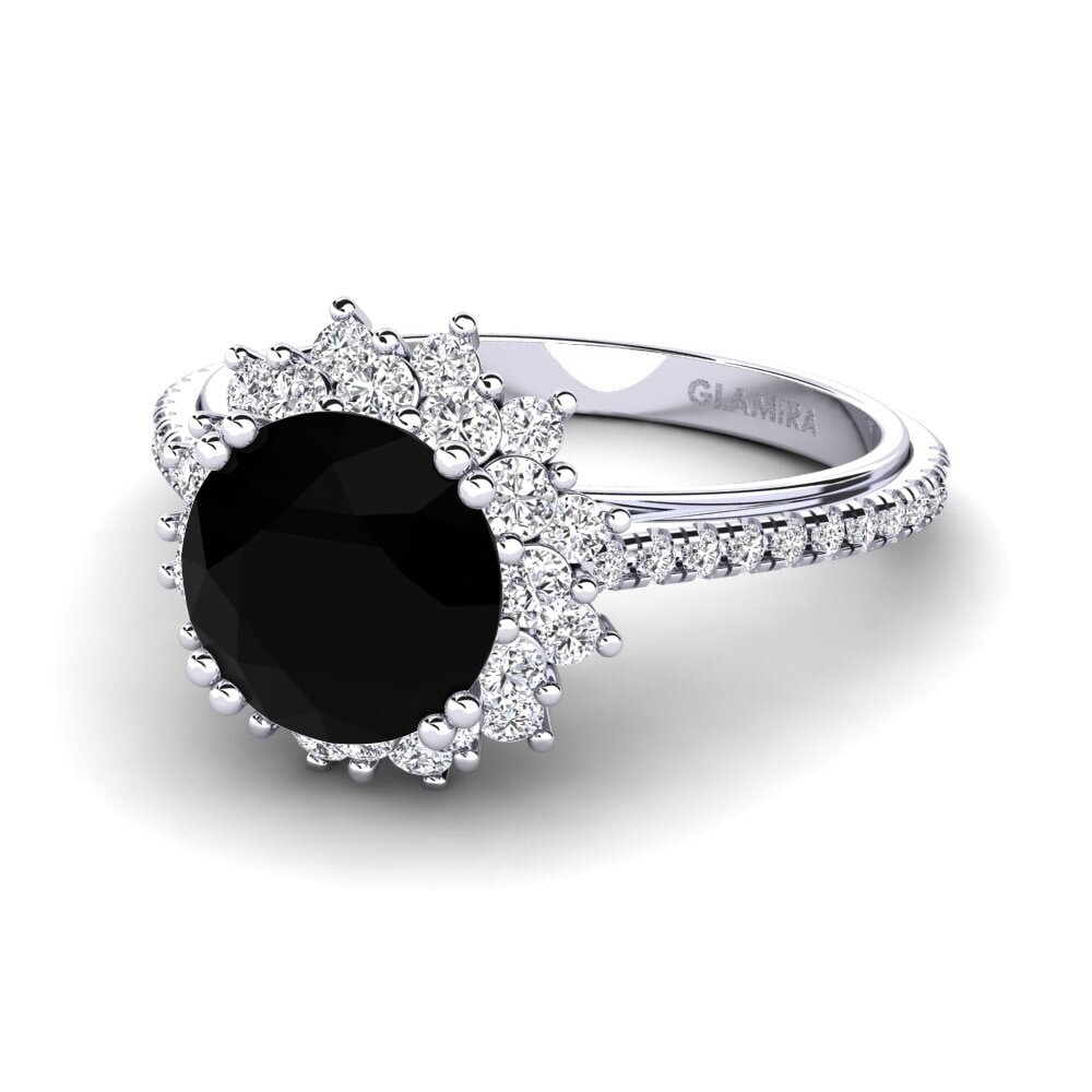 Black Diamond Engagement Ring Daffney 2.0 crt