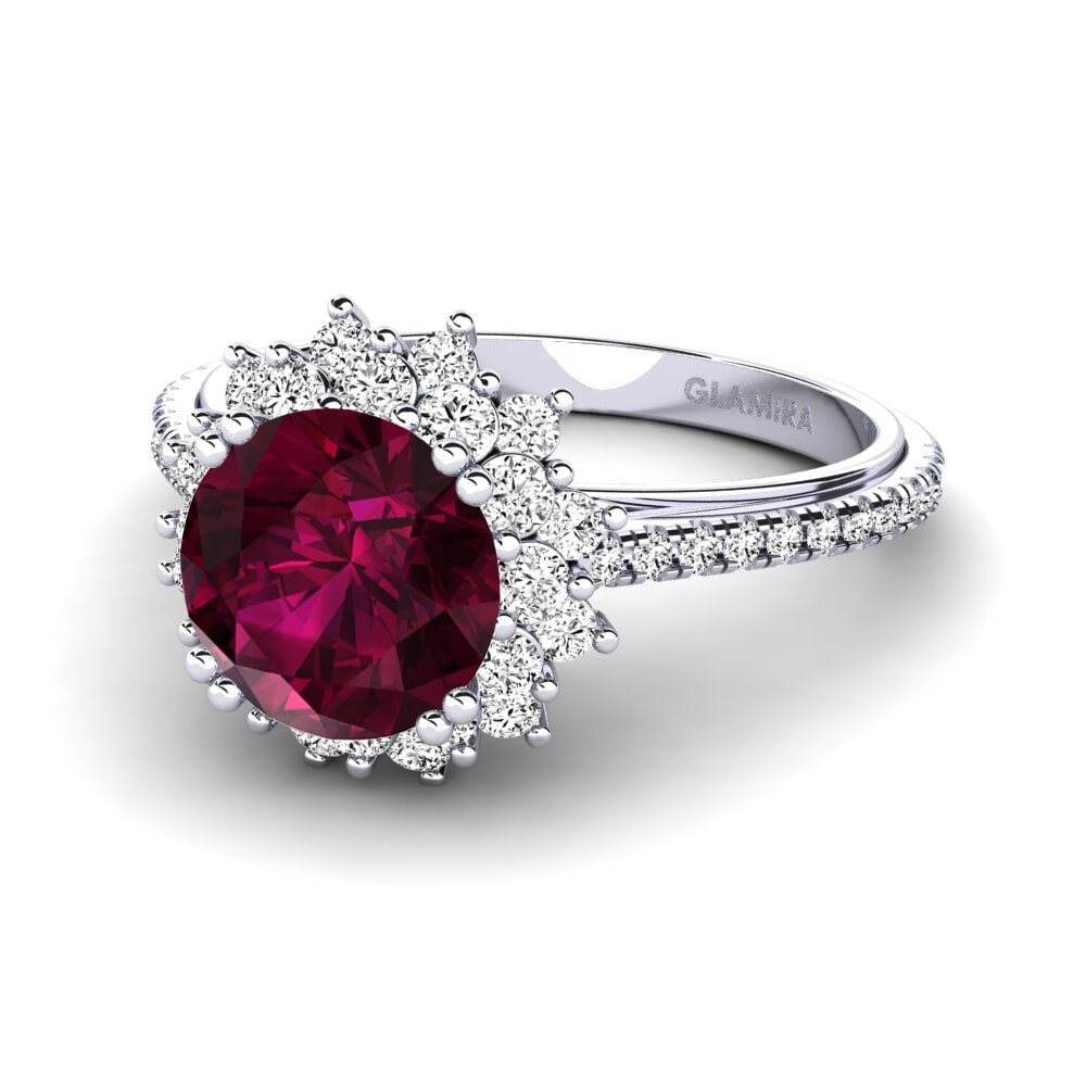 Đá Rhodolite Nhẫn đính hôn Daffney 2.0 crt