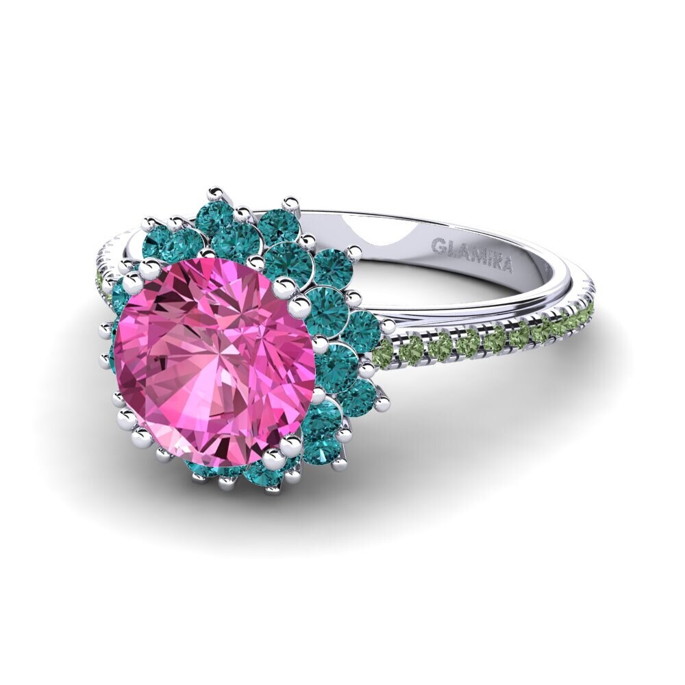 Pink Topaz Engagement Ring Daffney 2.0 crt