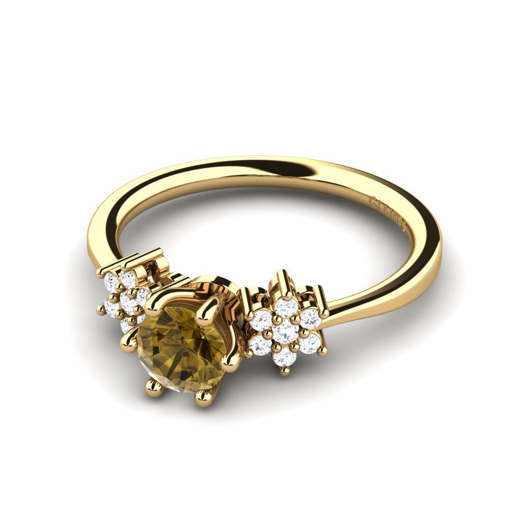 Circón Marrón Anillo de compromiso Eila