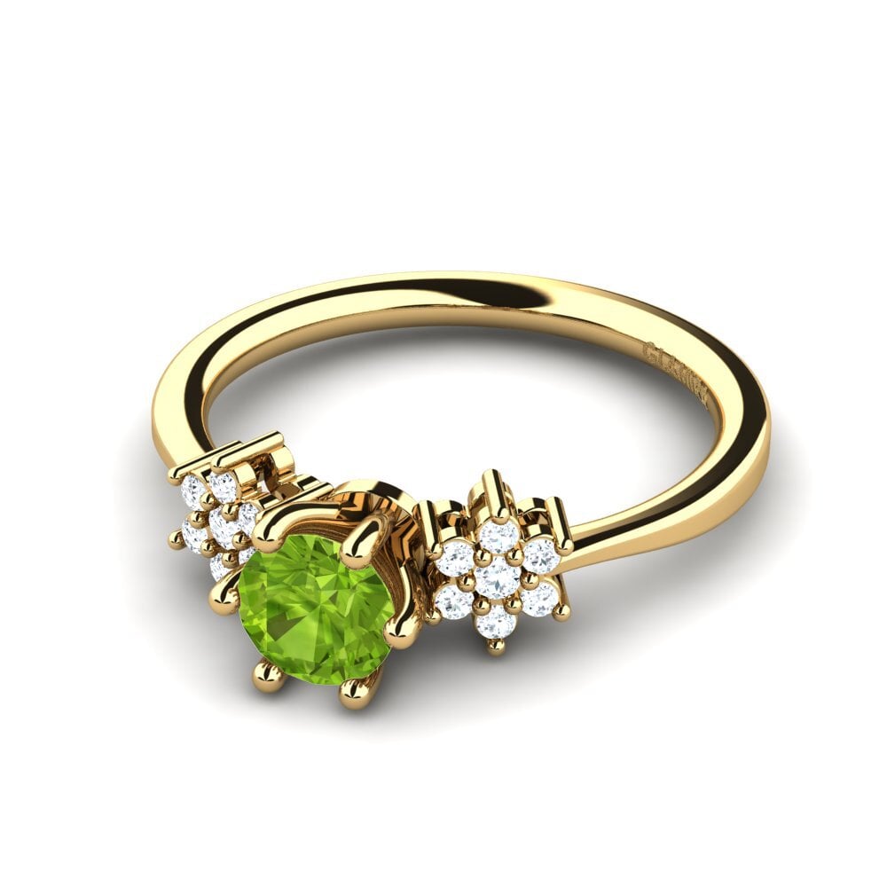 Peridoto Anillo de compromiso Eila