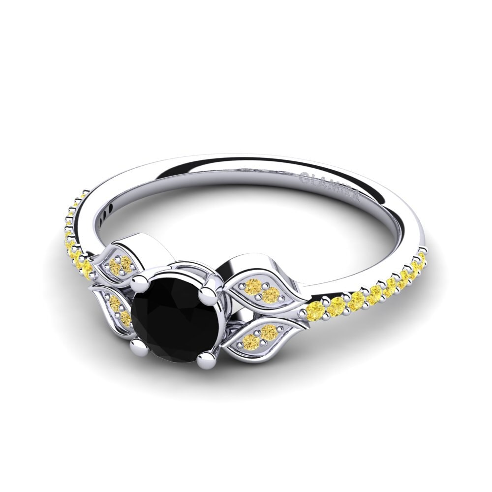 Black Diamond Engagement Ring Elide