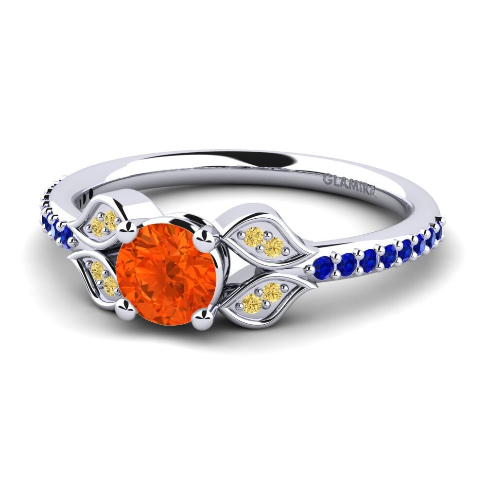 Fire-Opal Engagement Ring Elide