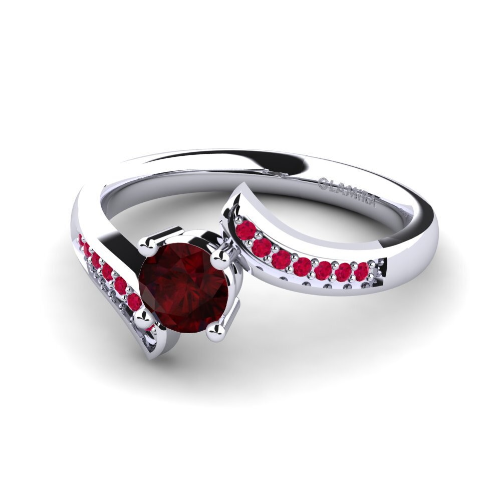 Garnet Engagement Ring Elloine