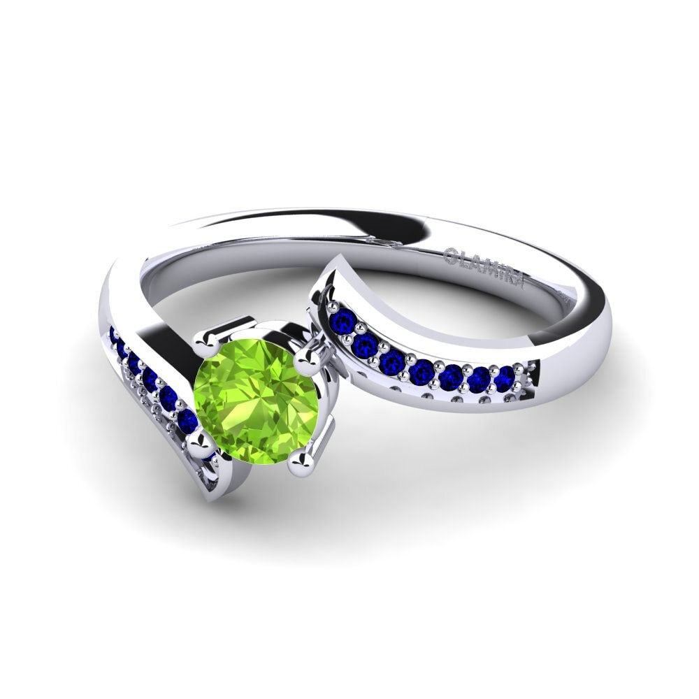 Peridot Engagement Ring Elloine