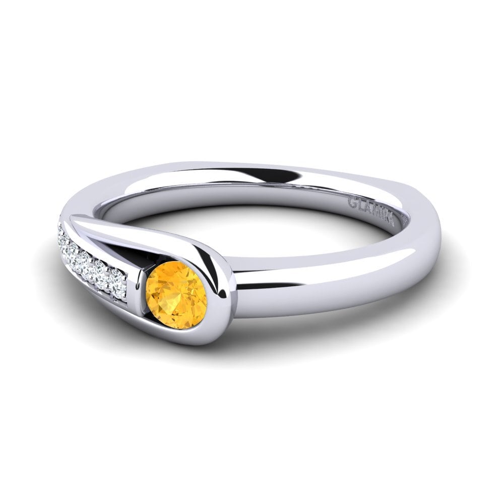 Citrine Engagement Ring Genifer