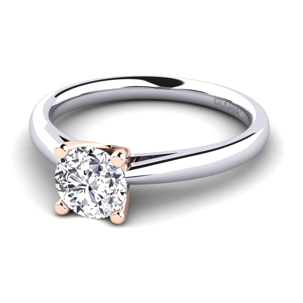 14ct White / Rose Gold Engagement Ring Grace 1.0crt