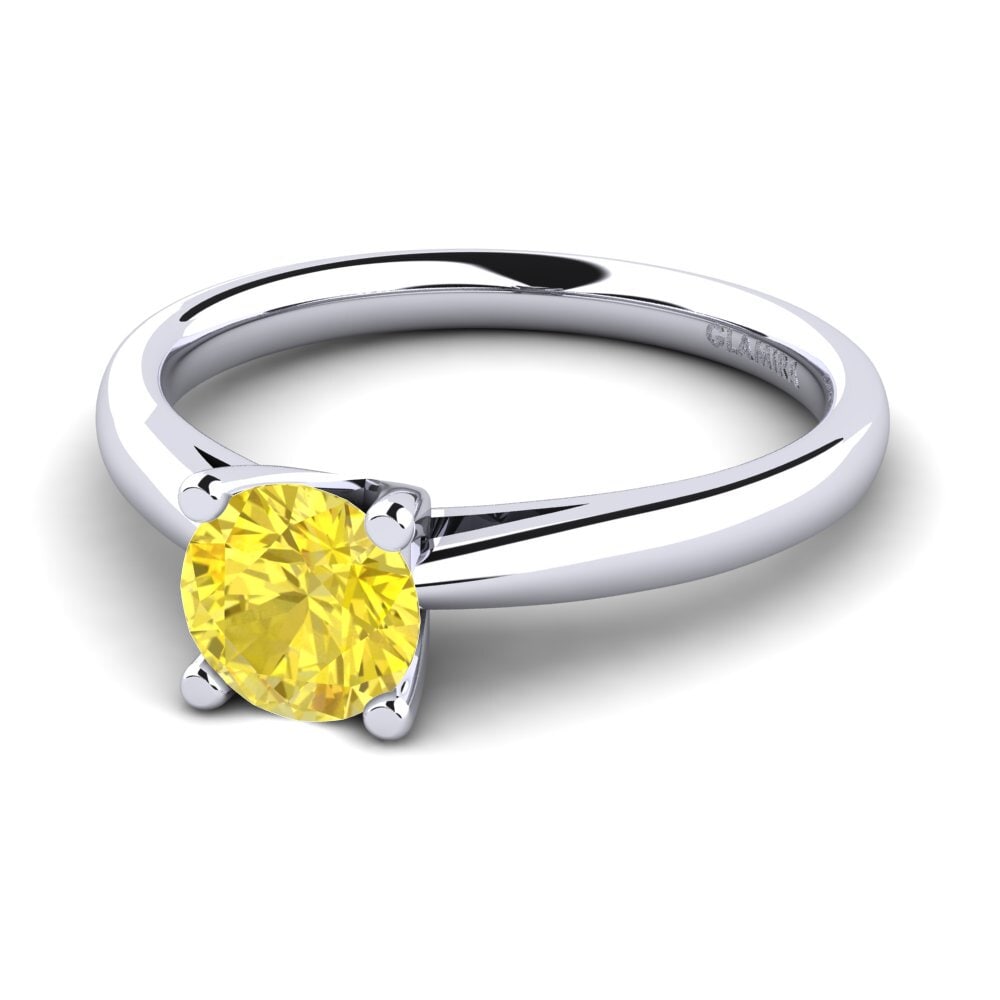 Gul safir Forlovelsesring Grace 1.0crt