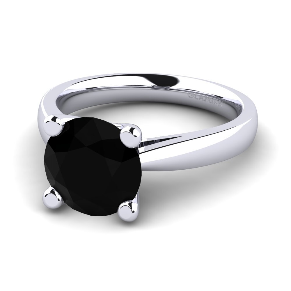 Black Sapphire Engagement Ring Grace 3.0 crt