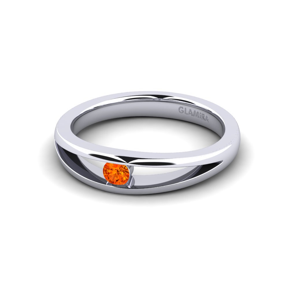 Zafiro Naranja Anillo de compromiso Jessica