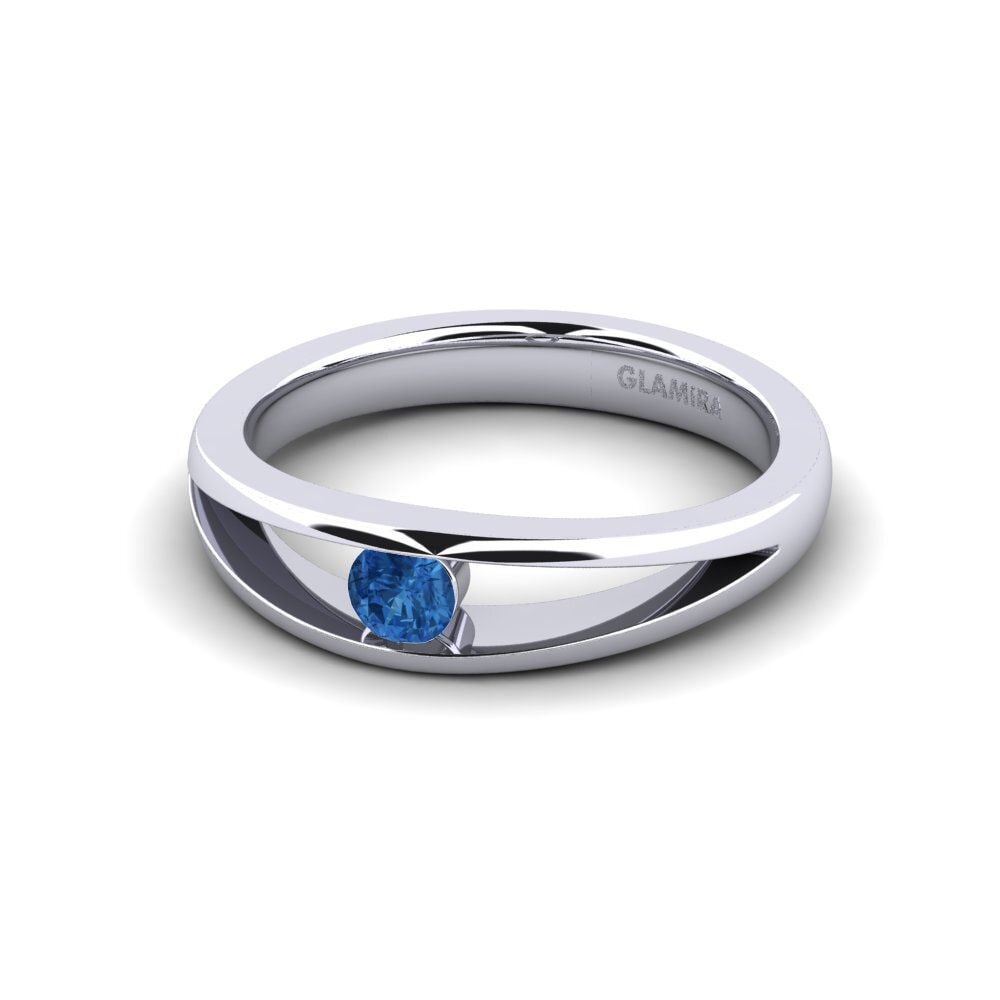 Circonita Azul Oscuro Anillo de compromiso Jessica 0.25crt