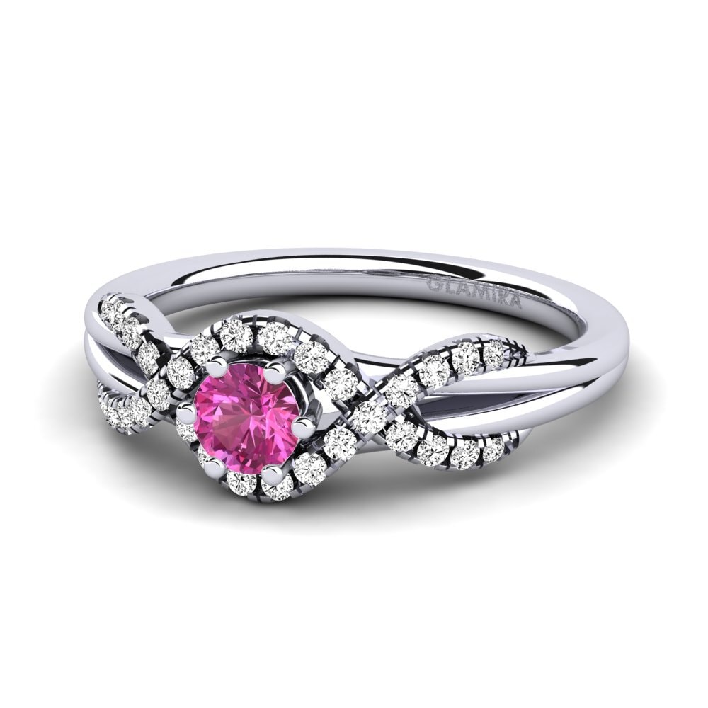 Topacio Rosa Anillo de compromiso Jilessa