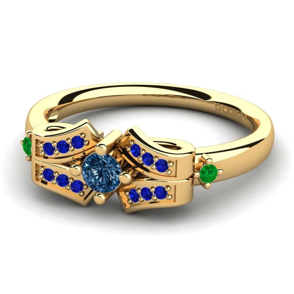 9k Yellow Gold Engagement Ring Jueves