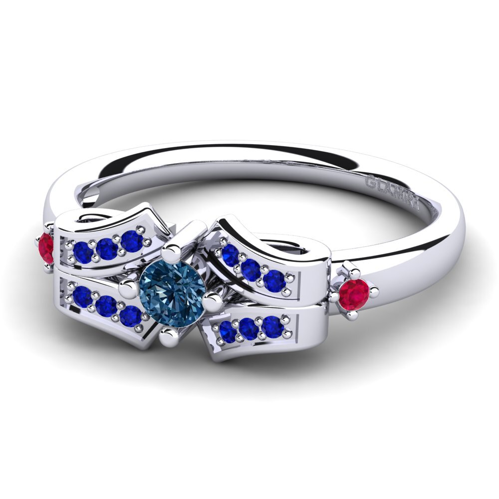 Blue Diamond Engagement Ring Jueves