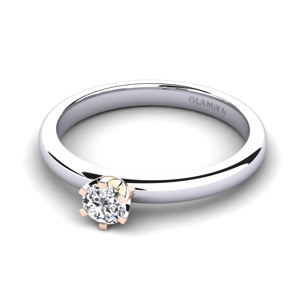 14ct White / Rose Gold Engagement Ring Katherina 0.25crt