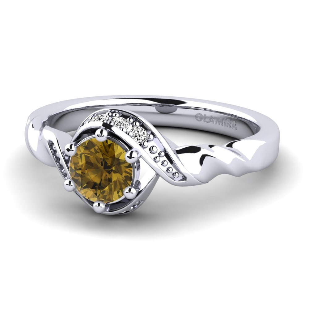 Circón Marrón Anillo de compromiso Leona