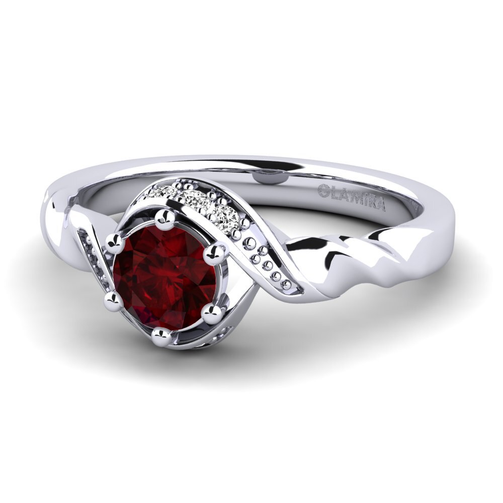 Granat Verlobungsring Leona