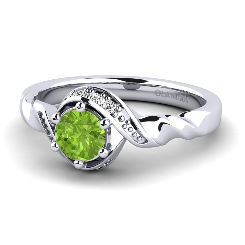 Peridoto Anillo de compromiso Leona